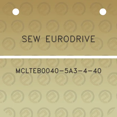 sew-eurodrive-mclteb0040-5a3-4-40