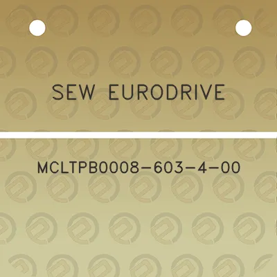 sew-eurodrive-mcltpb0008-603-4-00