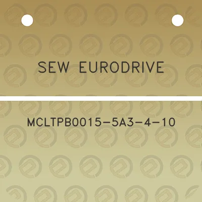 sew-eurodrive-mcltpb0015-5a3-4-10