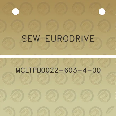 sew-eurodrive-mcltpb0022-603-4-00