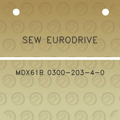 sew-eurodrive-mdx61b-0300-203-4-0