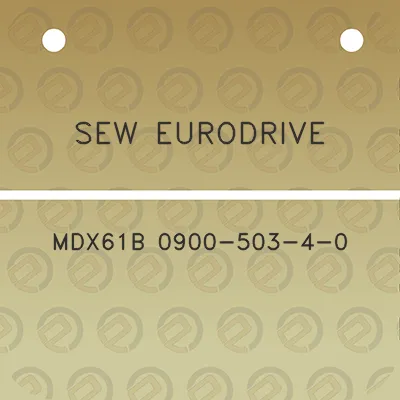 sew-eurodrive-mdx61b-0900-503-4-0