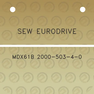 sew-eurodrive-mdx61b-2000-503-4-0