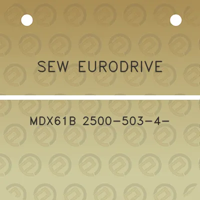 sew-eurodrive-mdx61b-2500-503-4