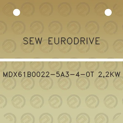 sew-eurodrive-mdx61b0022-5a3-4-0t-22kw