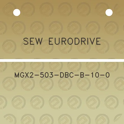 sew-eurodrive-mgx2-503-dbc-b-10-0