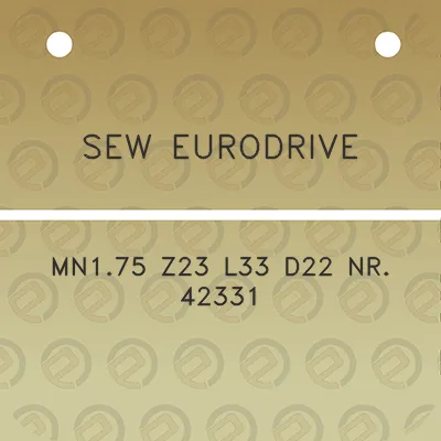 sew-eurodrive-mn175-z23-l33-d22-nr-42331