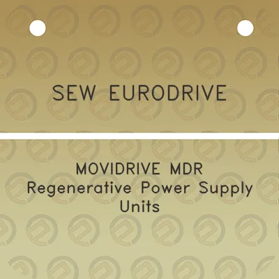 sew-eurodrive-movidrive-mdr-regenerative-power-supply-units