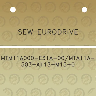 sew-eurodrive-mtm11a000-e31a-00mta11a-503-a113-m15-0