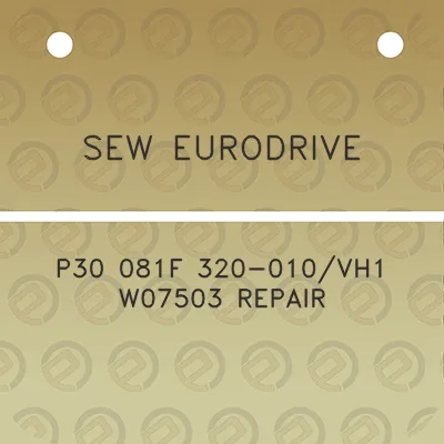 sew-eurodrive-p30-081f-320-010vh1-w07503-repair