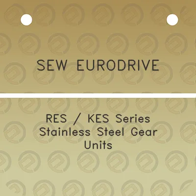 sew-eurodrive-res-kes-series-stainless-steel-gear-units