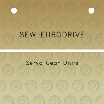 sew-eurodrive-servo-gear-units