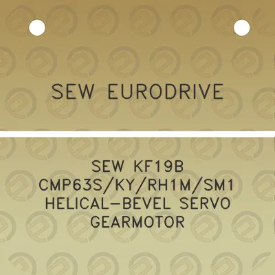 sew-eurodrive-sew-kf19b-cmp63skyrh1msm1-helical-bevel-servo-gearmotor