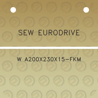 sew-eurodrive-w-a200x230x15-fkm