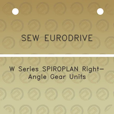 sew-eurodrive-w-series-spiroplan-right-angle-gear-units