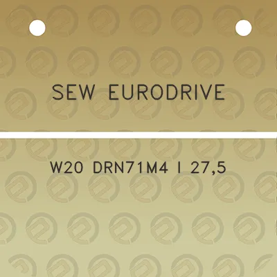 sew-eurodrive-w20-drn71m4-i-275