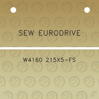 sew-eurodrive-w4160-215x5-fs