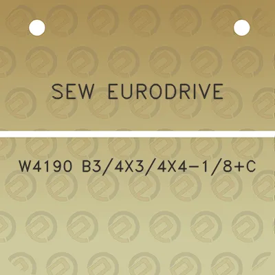 sew-eurodrive-w4190-b34x34x4-18c