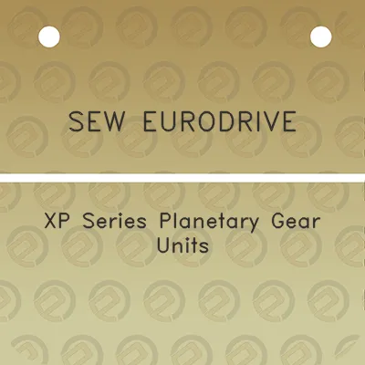 sew-eurodrive-xp-series-planetary-gear-units