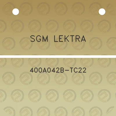 sgm-lektra-400a042b-tc22