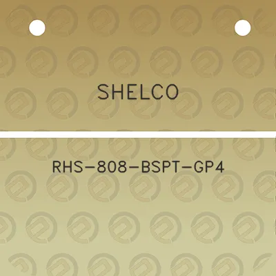 shelco-rhs-808-bspt-gp4