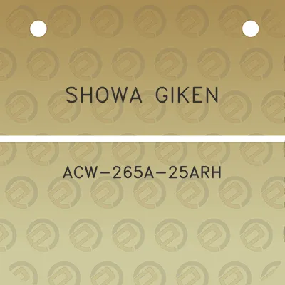 showa-giken-acw-265a-25arh