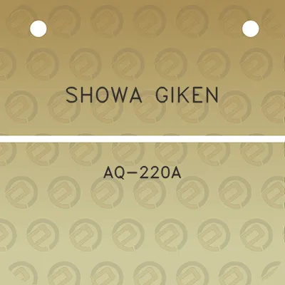 showa-giken-aq-220a