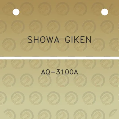 showa-giken-aq-3100a