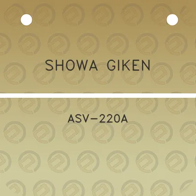 showa-giken-asv-220a