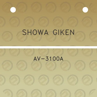 showa-giken-av-3100a