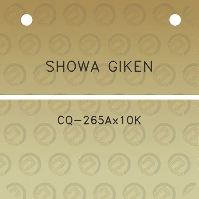 showa-giken-cq-265ax10k