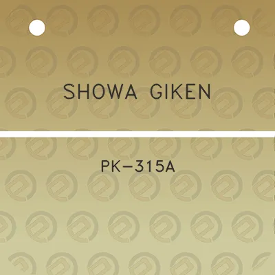 showa-giken-pk-315a