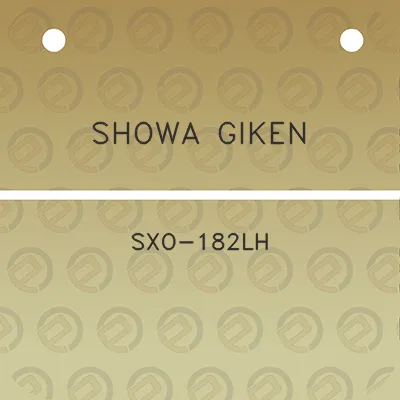 showa-giken-sxo-182lh