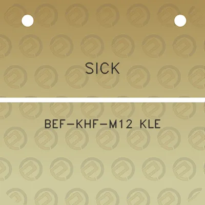 sick-bef-khf-m12-kle