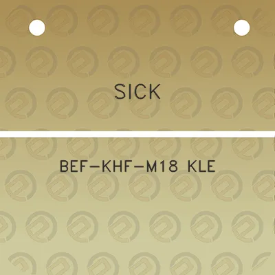 sick-bef-khf-m18-kle