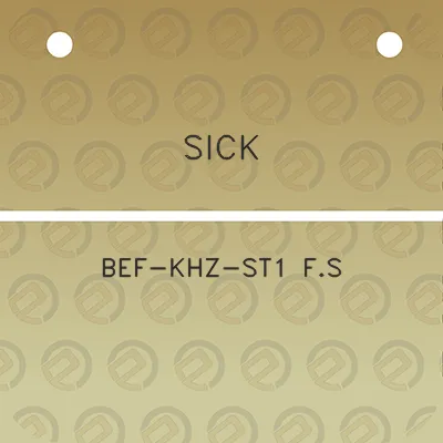 sick-bef-khz-st1-fs