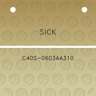 sick-c40s-0603aa310