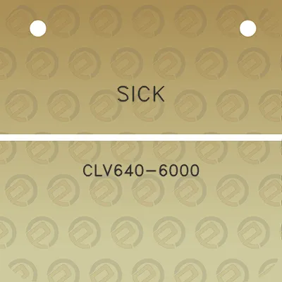 sick-clv640-6000