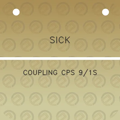 sick-coupling-cps-91s