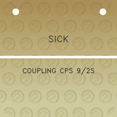 sick-coupling-cps-92s