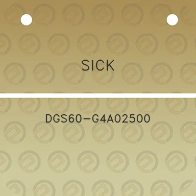 sick-dgs60-g4a02500