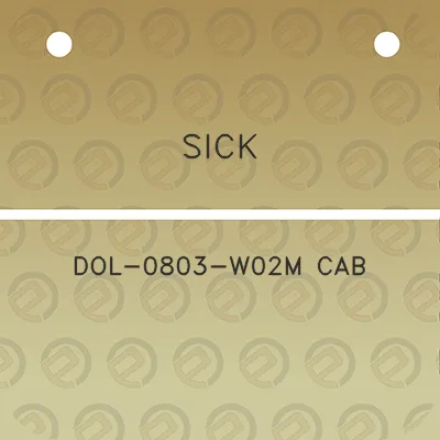 sick-dol-0803-w02m-cab