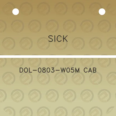 sick-dol-0803-w05m-cab