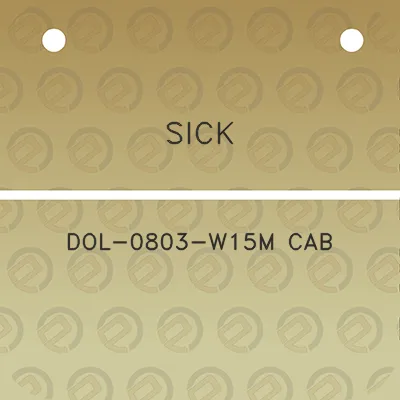 sick-dol-0803-w15m-cab