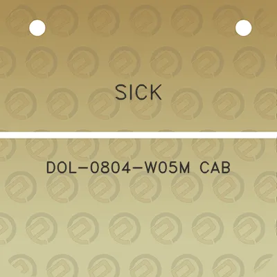 sick-dol-0804-w05m-cab