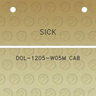 sick-dol-1205-w05m-cab