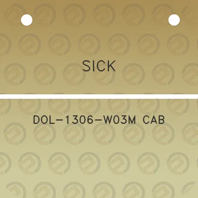 sick-dol-1306-w03m-cab