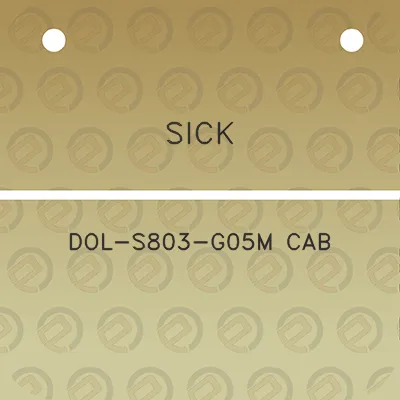 sick-dol-s803-g05m-cab