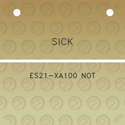 sick-es21-xa100-not