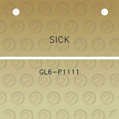 sick-gl6-p1111